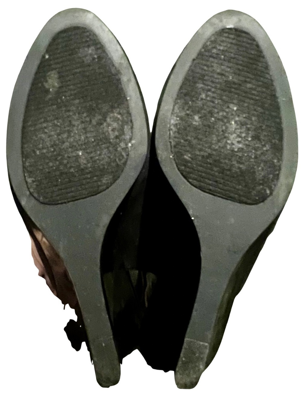 Impo Viola II Black Wedge Slingback Sandals w/ Checker Bow Size 9 - Picture 7 of 8